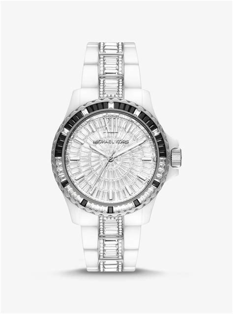 michael kors silver oversized women& 39|Michael Kors everest watch.